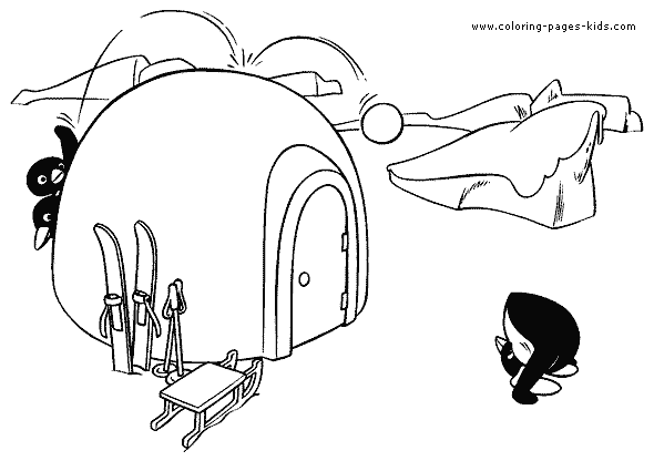 Plansa de colorat cu Pinguin 8 71